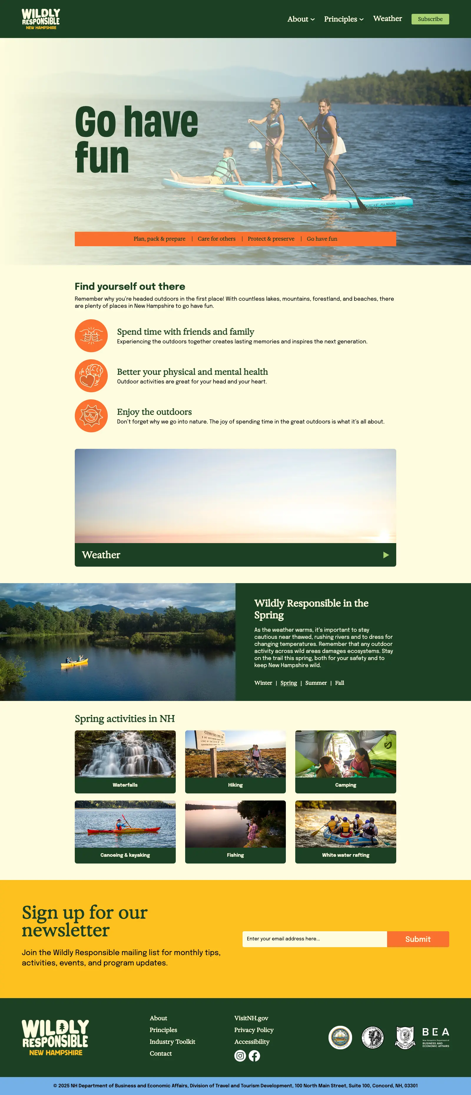 Wildly Responsible microsite landing page